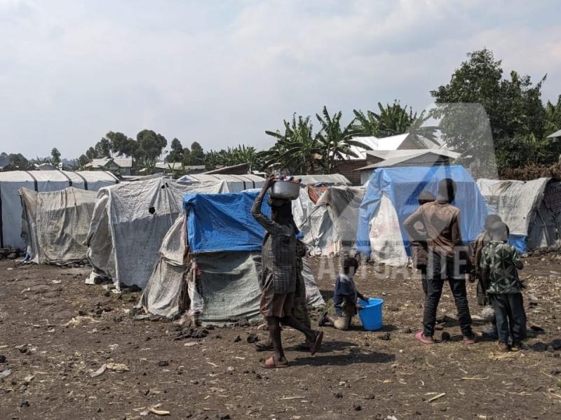 Le site des déplacés à Kanyaruchinya près de Goma