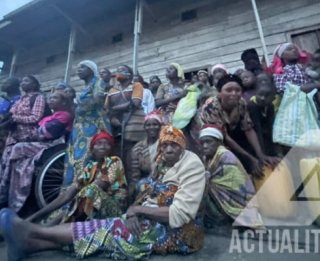 Les sinistrés de Nyiragongo à l'EP Kahembe/Ph. ACTUALITE.CD