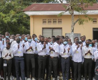 Les élèves finalistes de l'EXETAT 2021 avant le début de la session ordinaire à Kenge (Kwango)