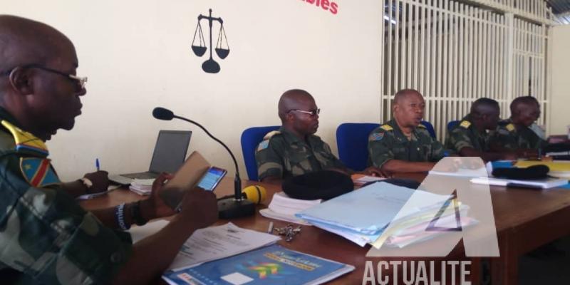 Illustrtaion/audience du procès du chef de guerre Cheka devant la cour militaire à Goma/Ph ACTUALITE.CD