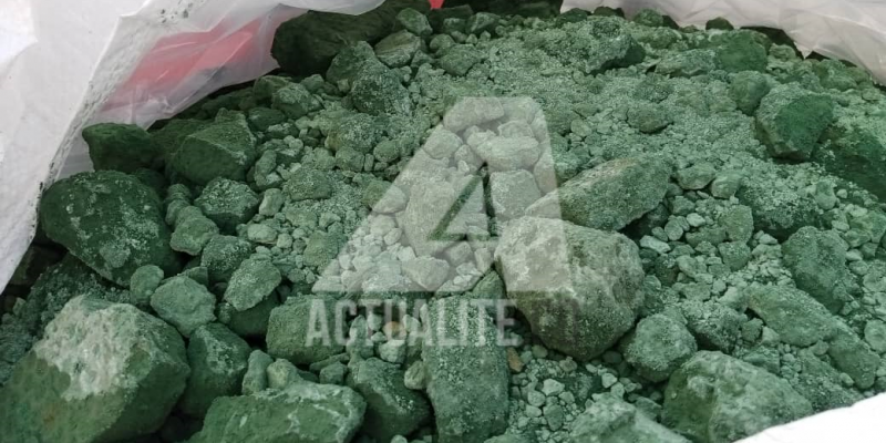 Cobalt brut dans une mine en RDC