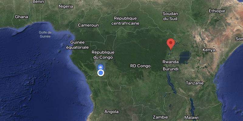 Localisation de Nobili, frontière avec l’Ouganda