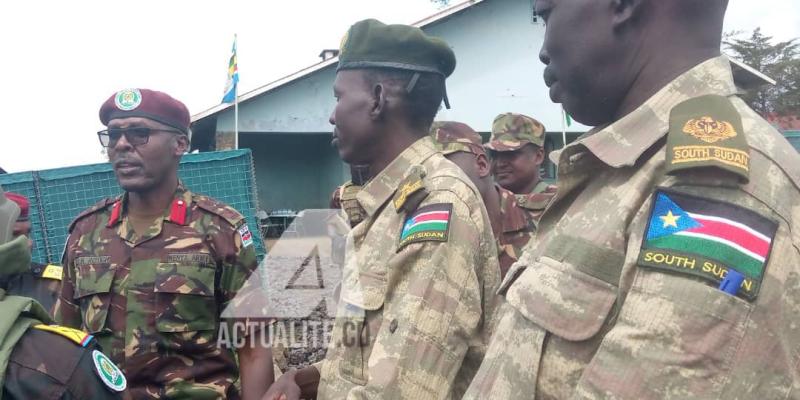 Les militaires de l'EAC à Kibumba