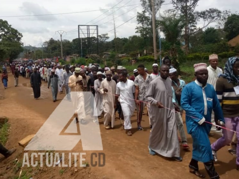 Manifestation des musulmans à Beni/Ph ACTUALITE.CD 