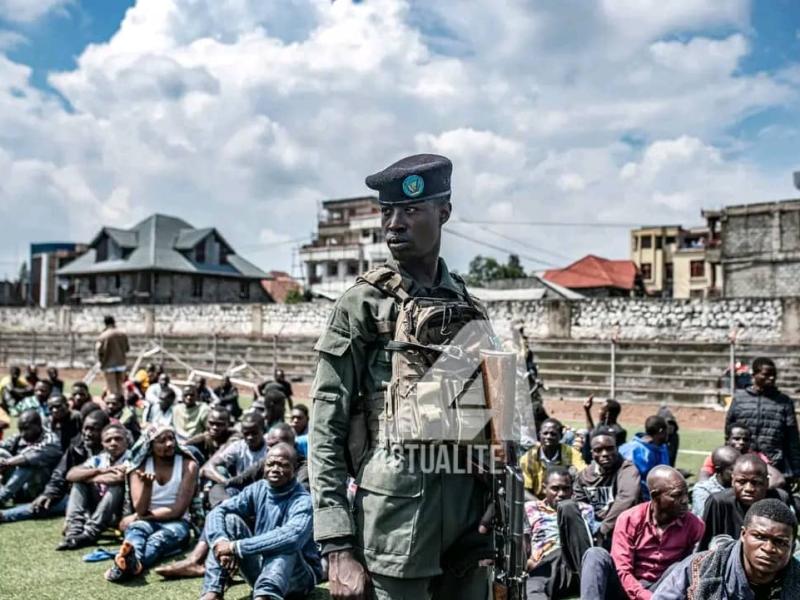 Des personnes arrêtées par les rebelles de l'AFC/M23 à Goma