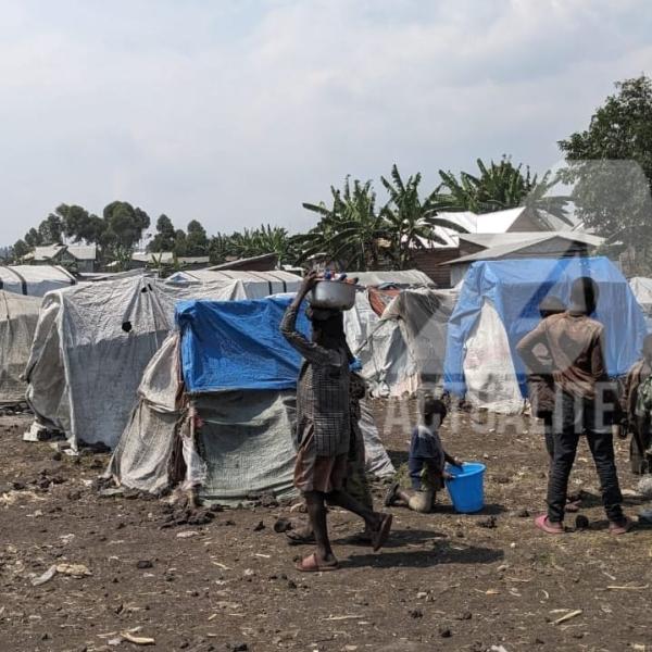 Le site des déplacés à Kanyaruchinya près de Goma